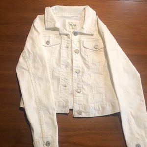 Girls white jeans jacket -size 12.